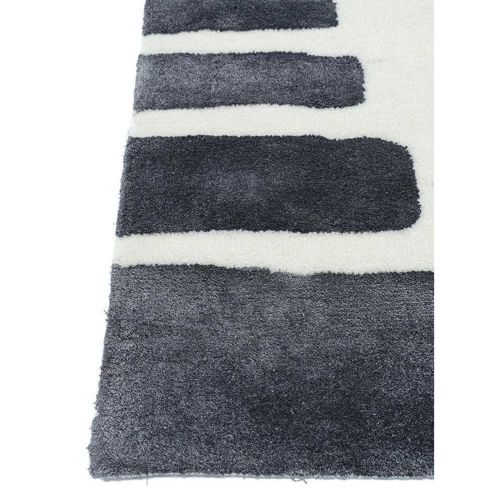 Groove Wool Silk Rug