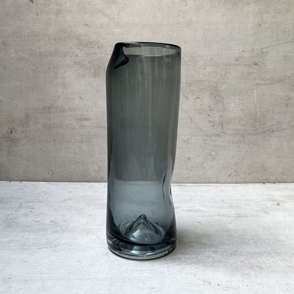 Winnet Smoky Grey Opulent Glass Vase